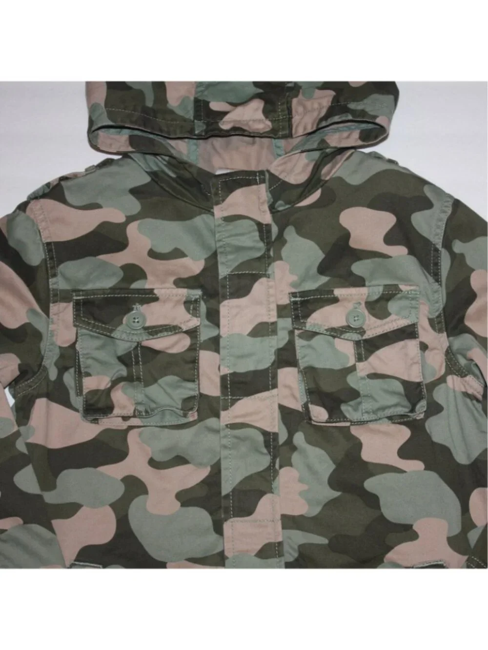 Gymboree Camp Yosemite Boy's Camo Hooded Jacket Coat in size Medium 7-8